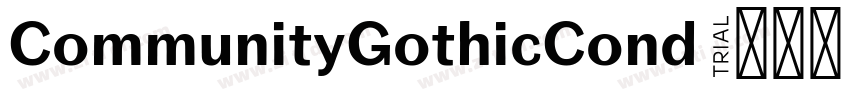 CommunityGothicCond 字体转换